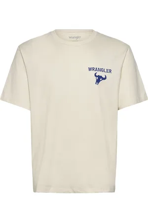 Wrangler Graphic Tee Tops T-shirts Short-sleeved Cream