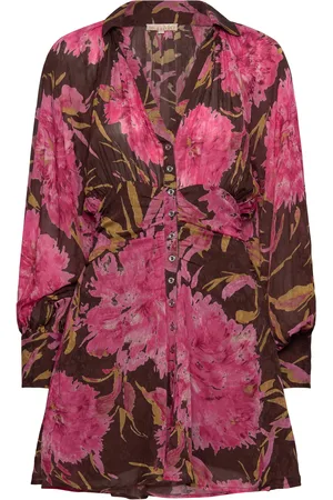 by Ti Mo Georgette Rouching Dress Designers Short Dress Multi/patterned