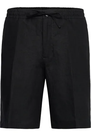 J Lindeberg Brady Drape Linen Shorts Bottoms Shorts Linen Shorts Black