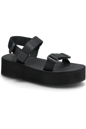 HUGO BOSS Zaralyn_Sandalplt_Wb Shoes Sandals Platform Sandals Black