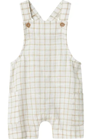 NAME IT Nbmhalom Short Overall Bottoms Dungarees White