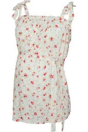 Mama;licious Mlora Lia Strap Wo Top 2F Tops T-shirts & Tops Sleeveless White