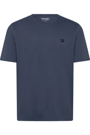 Wrangler Sign Off Tee Tops T-shirts Short-sleeved Navy