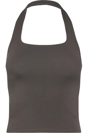 Weekday Square Neck Tank Top Tops T-shirts & Tops Sleeveless Grey