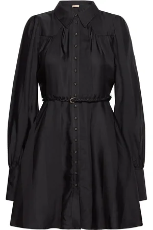 by Ti Mo Striped Mini Dress Designers Short Dress Black