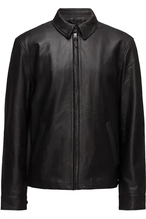 Ralph Lauren Leather Jacket Nahkatakki Black