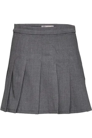 ONLY Kogoxford Short Pleat Skirt Tlr Dresses & Skirts Skirts Short Skirts Grey