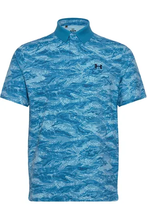Under Armour Ua Drive Chill Printed Polo Sport Sport Clothing Sport Tops Sport Polos Sport Short-sleeved Polos Blue