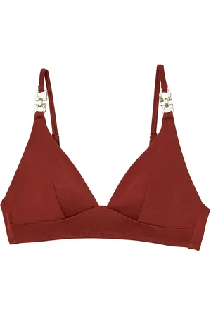 Etam Betsy - Unwired Bralette Swimsuit Swimwear Bikinis Bikini Tops Triangle Bikinitops Brown