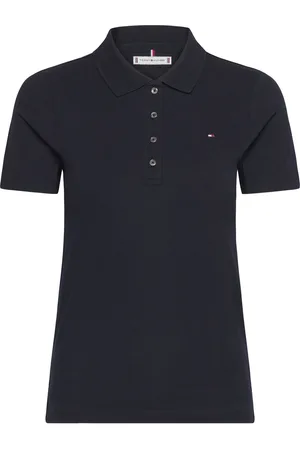 Tommy Hilfiger 1985 Slim Pique Polo Ss Tops T-shirts & Tops Polos Navy