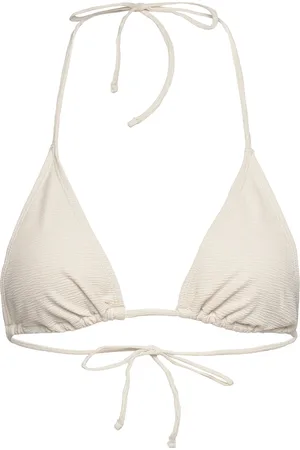 Weekday Structured Strappy Triangle Bikini Top Swimwear Bikinis Bikini Tops Triangle Bikinitops White