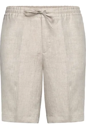 J Lindeberg Brady Drape Linen Shorts Bottoms Shorts Linen Shorts Cream