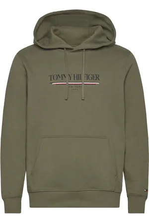 Tommy Hilfiger Brand Love Hilfiger Hoodie Tops Sweat-shirts & Hoodies Hoodies Khaki Green