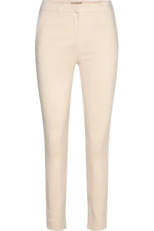 soyaconcept Sc-Lilly Bottoms Trousers Slim Fit Trousers Cream