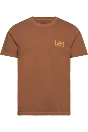 Lee Medium Wobbly Lee Tee Tops T-shirts Short-sleeved Brown