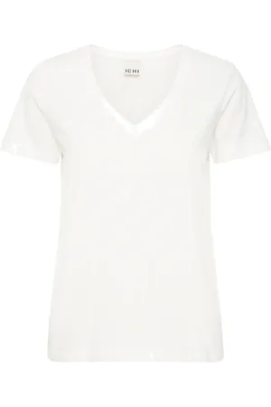 Ichi Ihpalmoni Ss Tops T-shirts & Tops Short-sleeved White