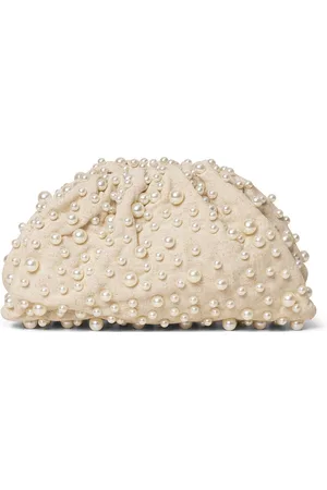 Day Et Day Pearl Linen Clutch Bags Clutches Beige