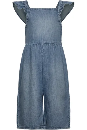 Lindex Playsuit Denim Summer Jumpsuit Haalari Blue