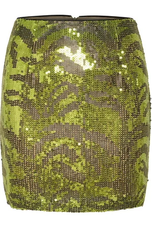 Gestuz Paisleygz Mini Skirt Lyhyt Hame Green