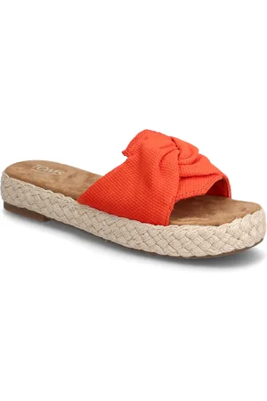 TOMS Abby Slide Shoes Sandals Flat Sandals Orange