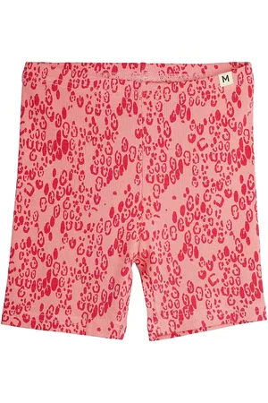 Mini Rodini Mini Leopard Aop Bike Shorts Bottoms Shorts Pink
