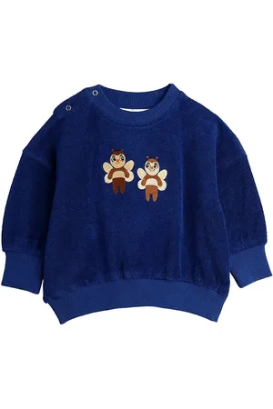Mini Rodini Bees Emb Terry Sweatshirt Baby Tops Sweat-shirts & Hoodies Sweat-shirts Blue