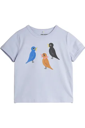 Mini Rodini Birds Sp Ss Tee Tops T-shirts Short-sleeved Purple