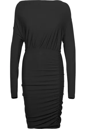 ONLY Onlsansa L/S Waterfall Dress Jrs Polvipituinen Mekko Black