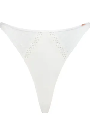 Dorina Lyra-Satin String Lingerie Panties High Waisted Panties White