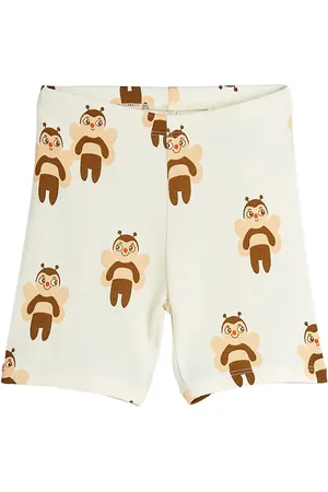 Mini Rodini Bees Aop Bike Shorts Bottoms Shorts Cream