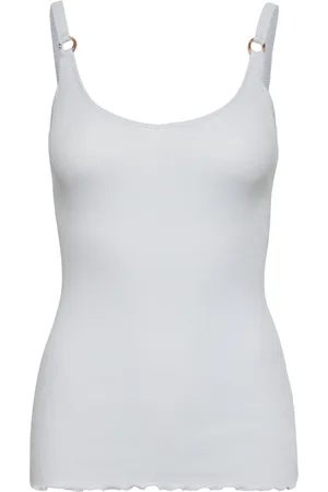 Rosemunde Organic Strap Top Tops T-shirts & Tops Sleeveless Blue