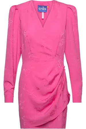 Crās Yvonnecras Dress Lyhyt Mekko Pink