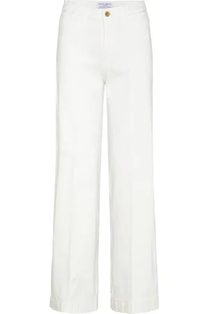 Lindex Trousers Colette Bottoms Trousers Wide Leg White