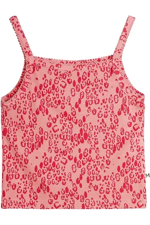 Mini Rodini Mini Leopard Aop Tank Top Tops T-shirts Sleeveless Pink