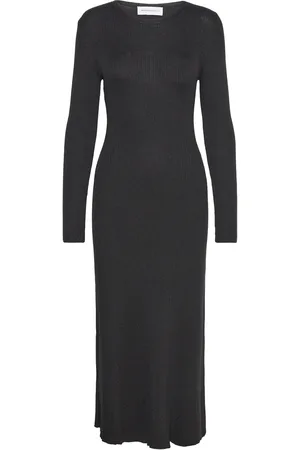 SELECTED Slflura Lurex Ls Knit Dress Maksimekko Juhlamekko Black
