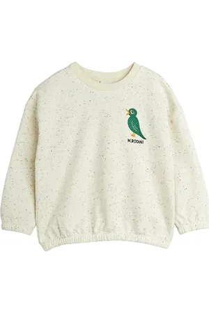 Mini Rodini Bird Emb Neps Sweatshirt Tops Sweat-shirts & Hoodies Sweat-shirts Cream