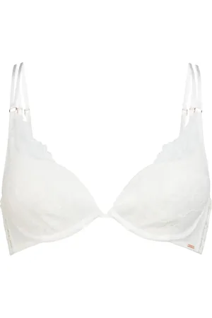 Dorina Lyra-Satin Plunge Lingerie Bras & Tops Plunge Bras White