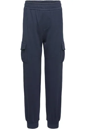 Lindex Trousers Cargo Jersey Ss25 Bottoms Sweatpants Navy