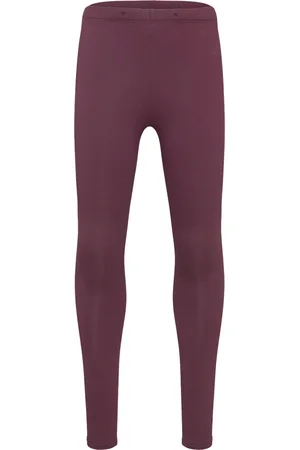 Lindex Leggings Basic Brushed Inside Bottoms Leggings Burgundy