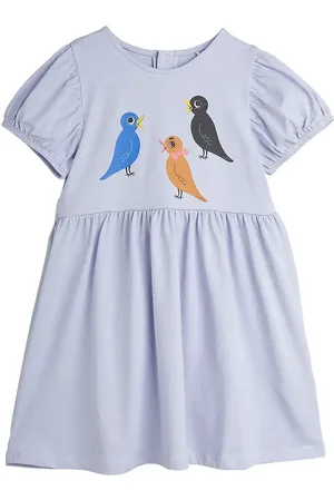 Mini Rodini Birds Sp Ss Dress Dresses & Skirts Dresses Casual Dresses Short-sleeved Casual Dresses Purple
