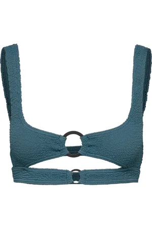 Bond Eye Ring Sasha Crop Swimwear Bikinis Bikini Tops Bandeau Bikinitops Blue