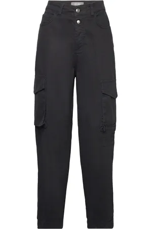 Mos Mosh Mmadeline Cargo Pant Bottoms Trousers Cargo Pants Black