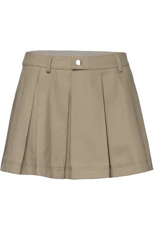 Cannari Concept Mini Pleat Skirt Skirts Pleated Skirts Beige