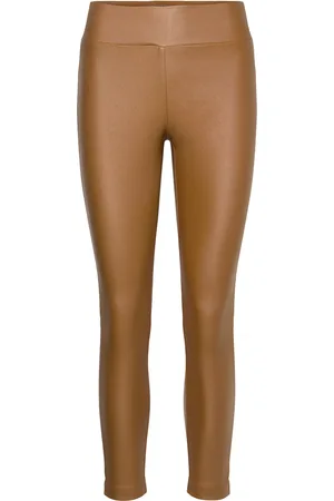 soyaconcept Sc-Pam Bottoms Trousers Leather Leggings-Housut Brown
