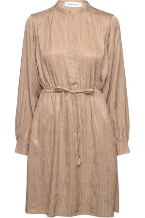 SELECTED Slftyra Short Dress B Lyhyt Mekko Beige