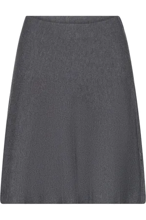 Ella&il Triny Merino Skirt Lyhyt Hame Grey