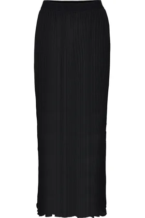Lindex Skirt Alexa Plisse Pitkä Hame Black