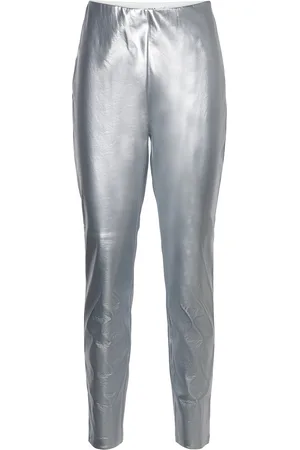 VILA Vidisco Hw Slim Pants/Ka Bottoms Trousers Slim Fit Trousers Silver