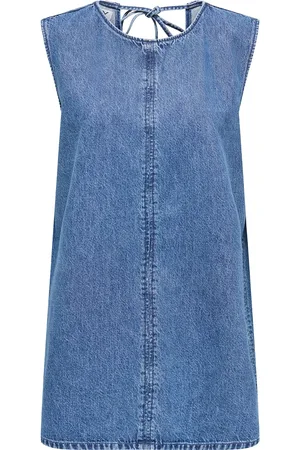 ONLY Onlvigga S/L Mini Open Back Dress Dnm Lyhyt Mekko Blue