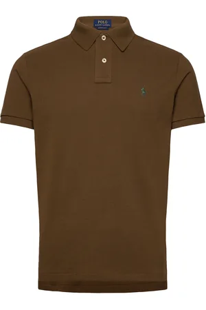 Ralph Lauren The Iconic Mesh Polo Shirt Designers Knitwear Short Sleeve Knitted Polos Grey